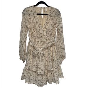 Cream Mini Ruffle dress